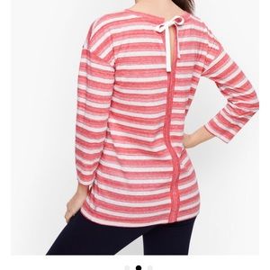 NWT Talbots tie back pullover stripe t-shirt XS